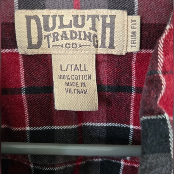 Duluth Trading Co. Red Flannel Size Large Tall - Picture 4 of 4